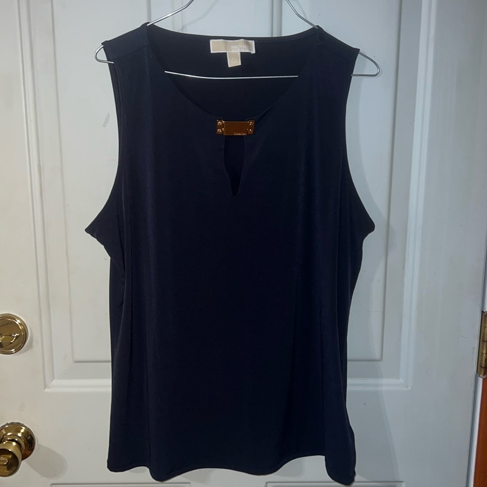Michael Kors navy dressy v-neck tank top sz XL